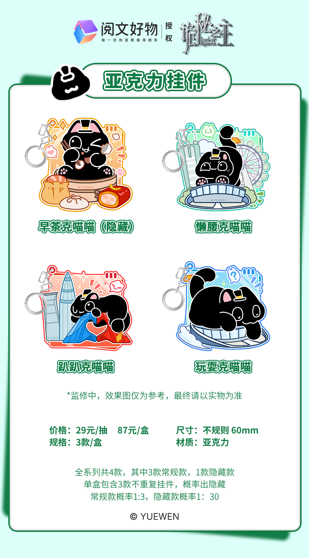 《猫猫游哉记》系列挂件